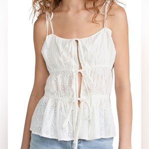 NEW: PQ Water Lily Stacey Tiered Top in White size XS